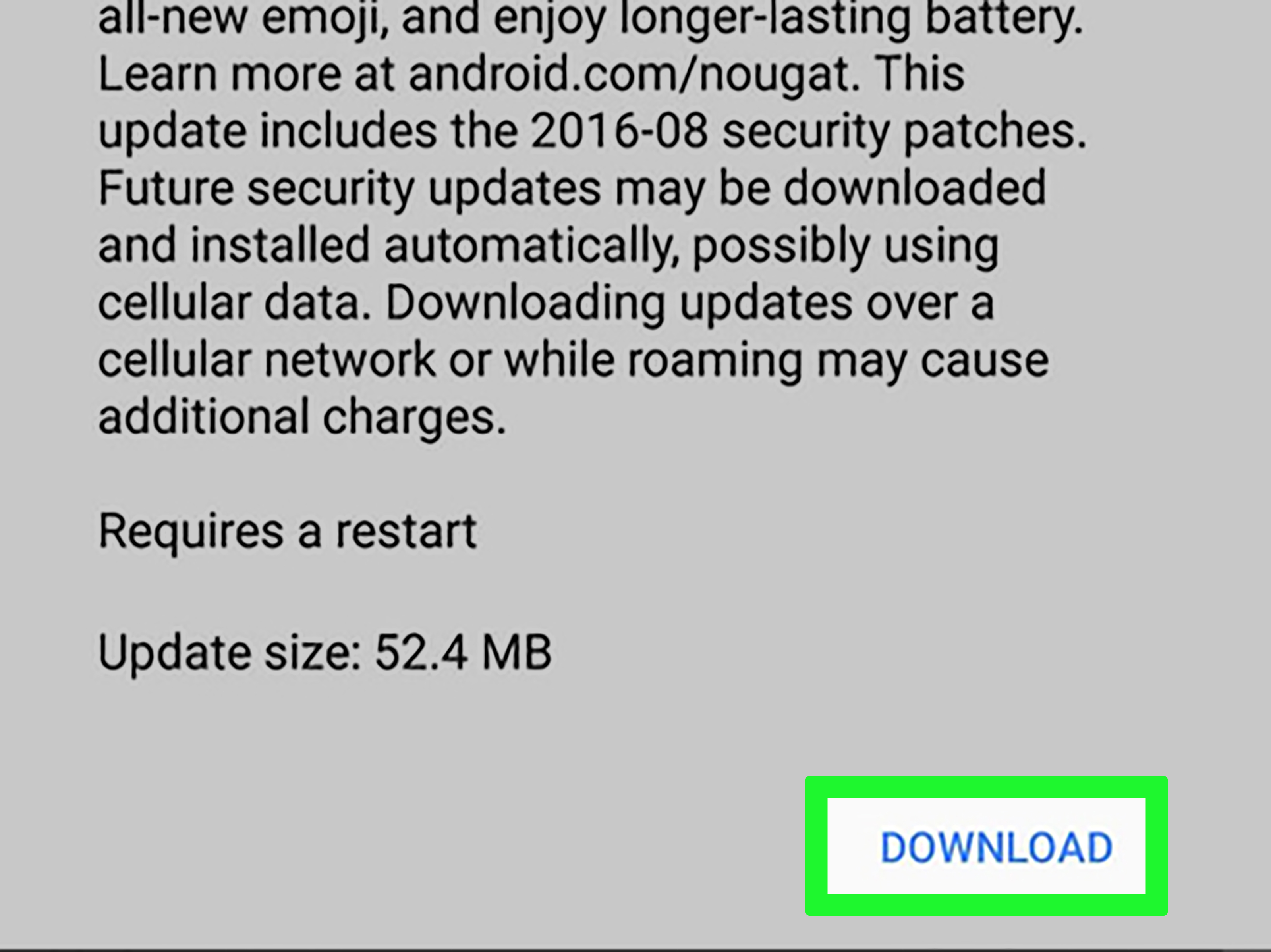 how to update android version manually
