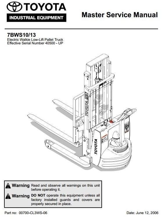 toyota electric forklift service manual