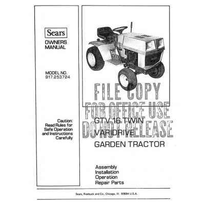 sears craftsman garden tractor manual