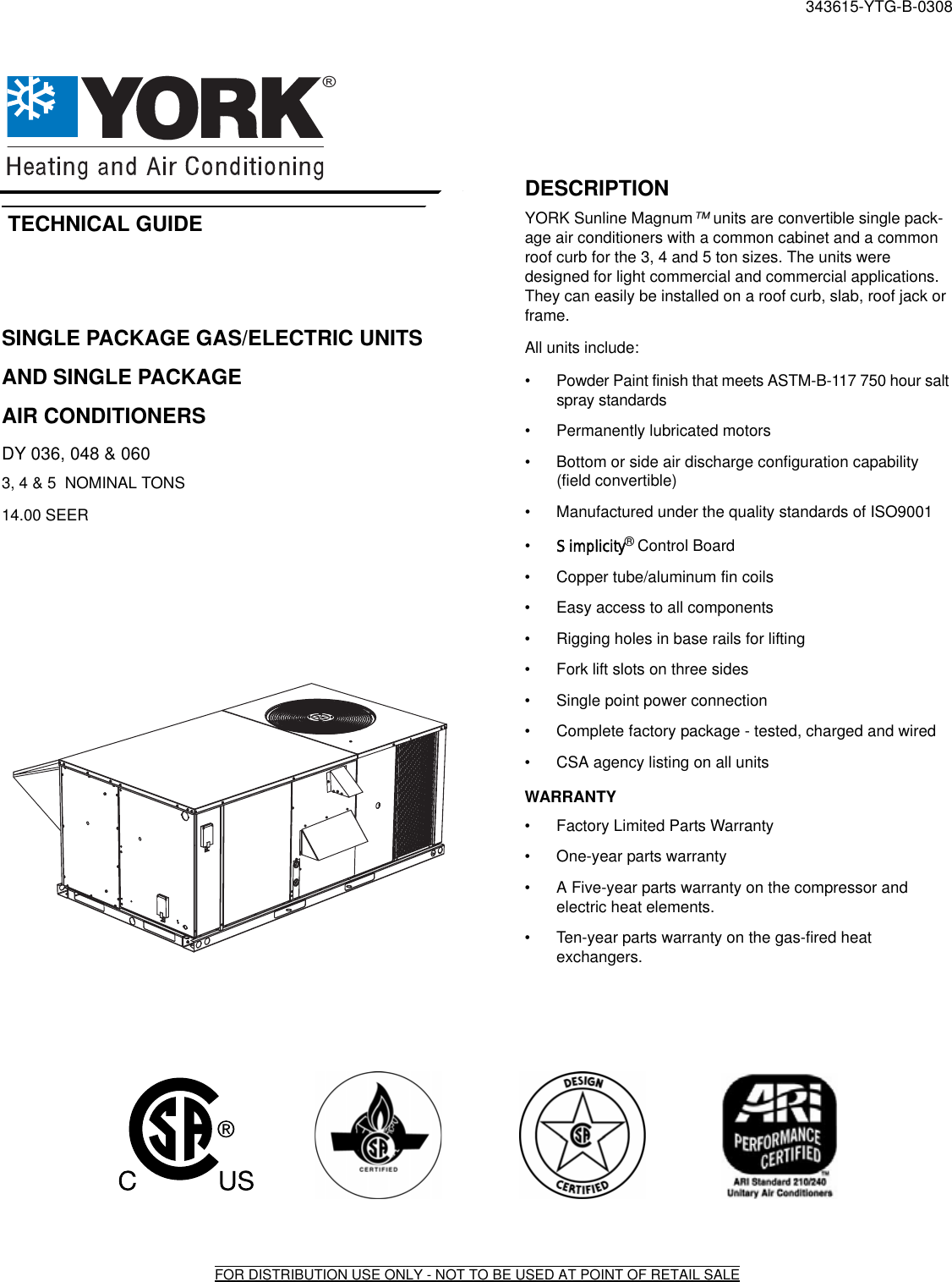 york simplicity control board manual