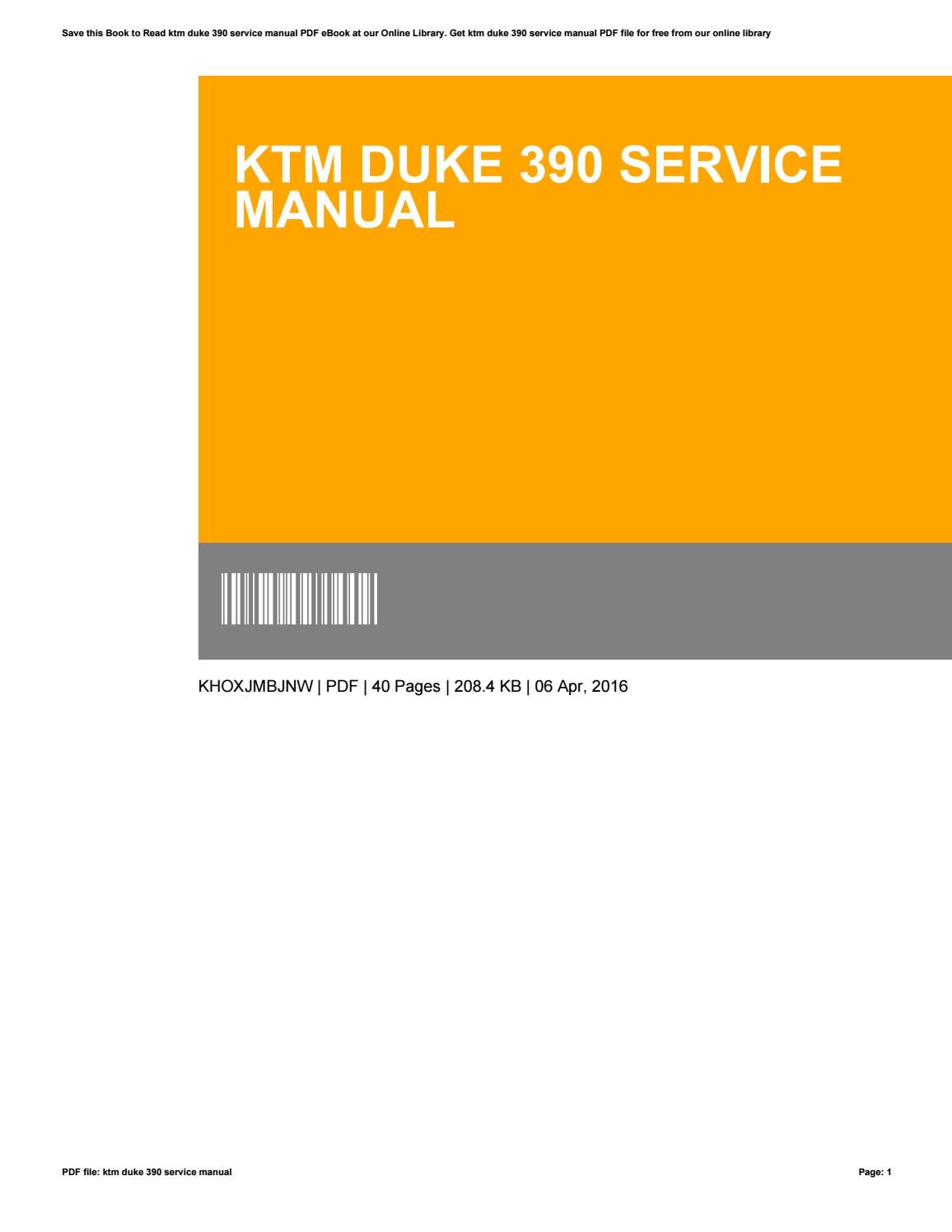 ktm rc 390 service manual pdf