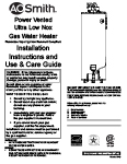 state premier power vent water heater manual