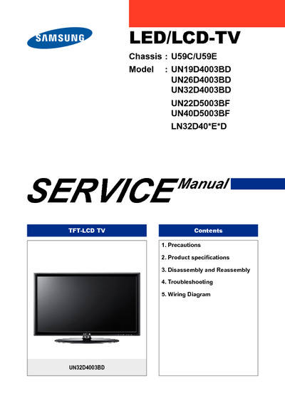 samsung led tv service manual pdf