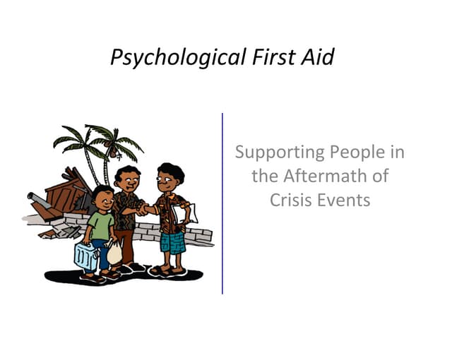 psychological first aid training manual